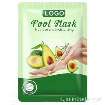 Maschera liscia del piede di avocado naturale